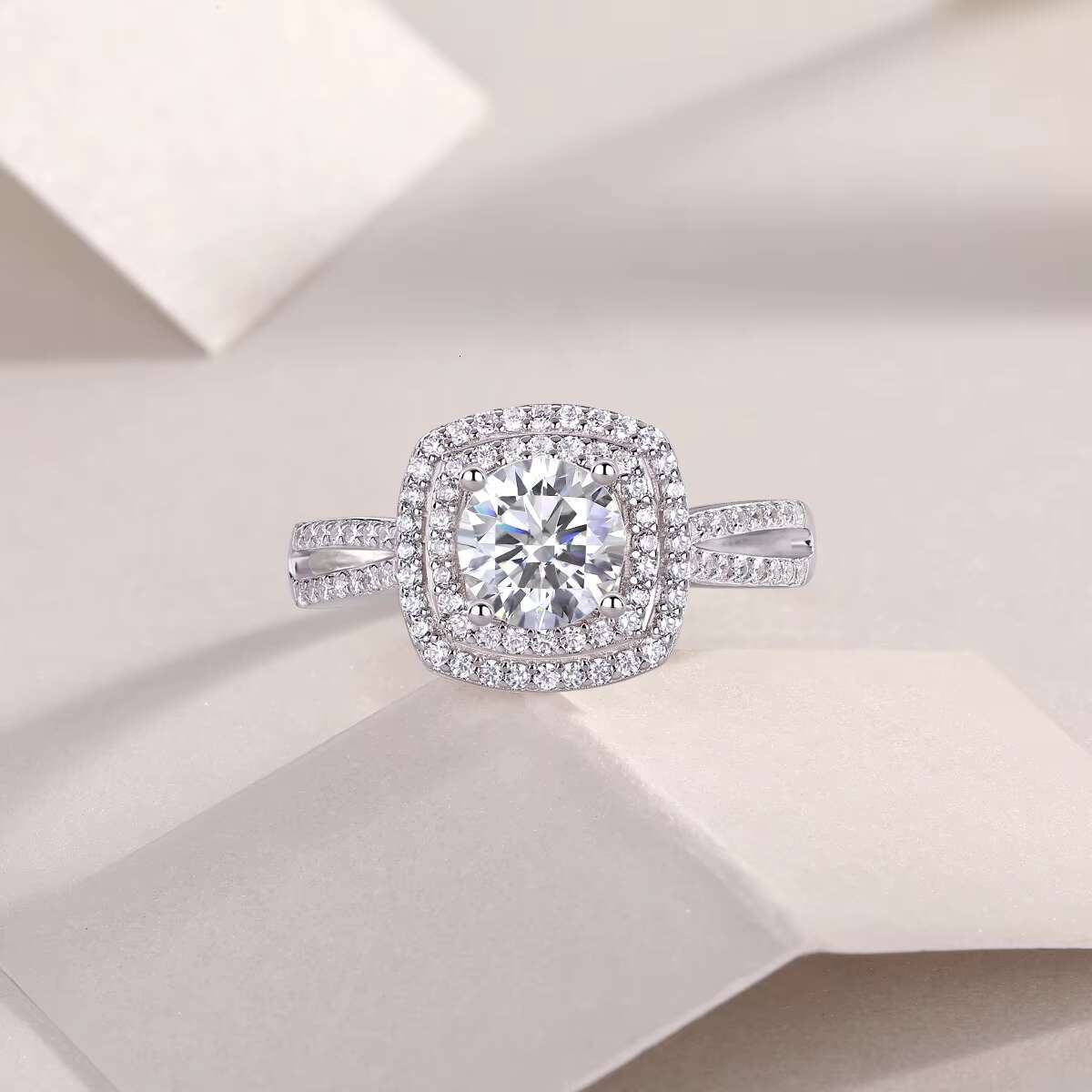 Jewelry Valentines Day Gift 2024 Jewelry Fashion 1 Ct Moissanite Ring 925 Sterling Silver Moissanite Jewelry R231113332-65