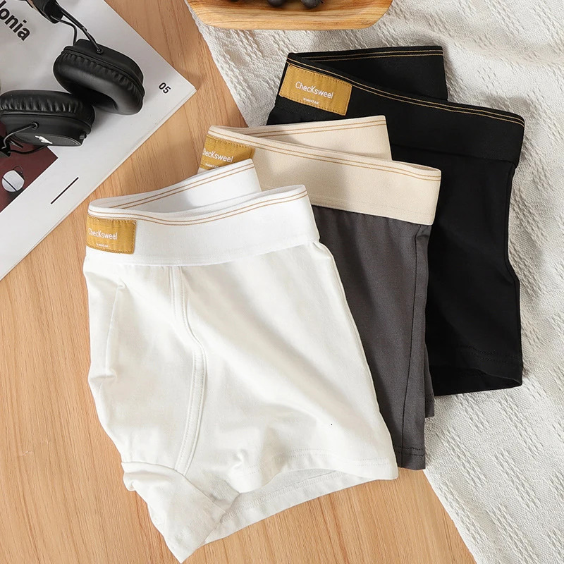 C. S Men Underwear Pure Boxer Shorts Hombre Cotton Panties Man Breathable Underpants Sexy Sports Comfort Male Boxers 250530