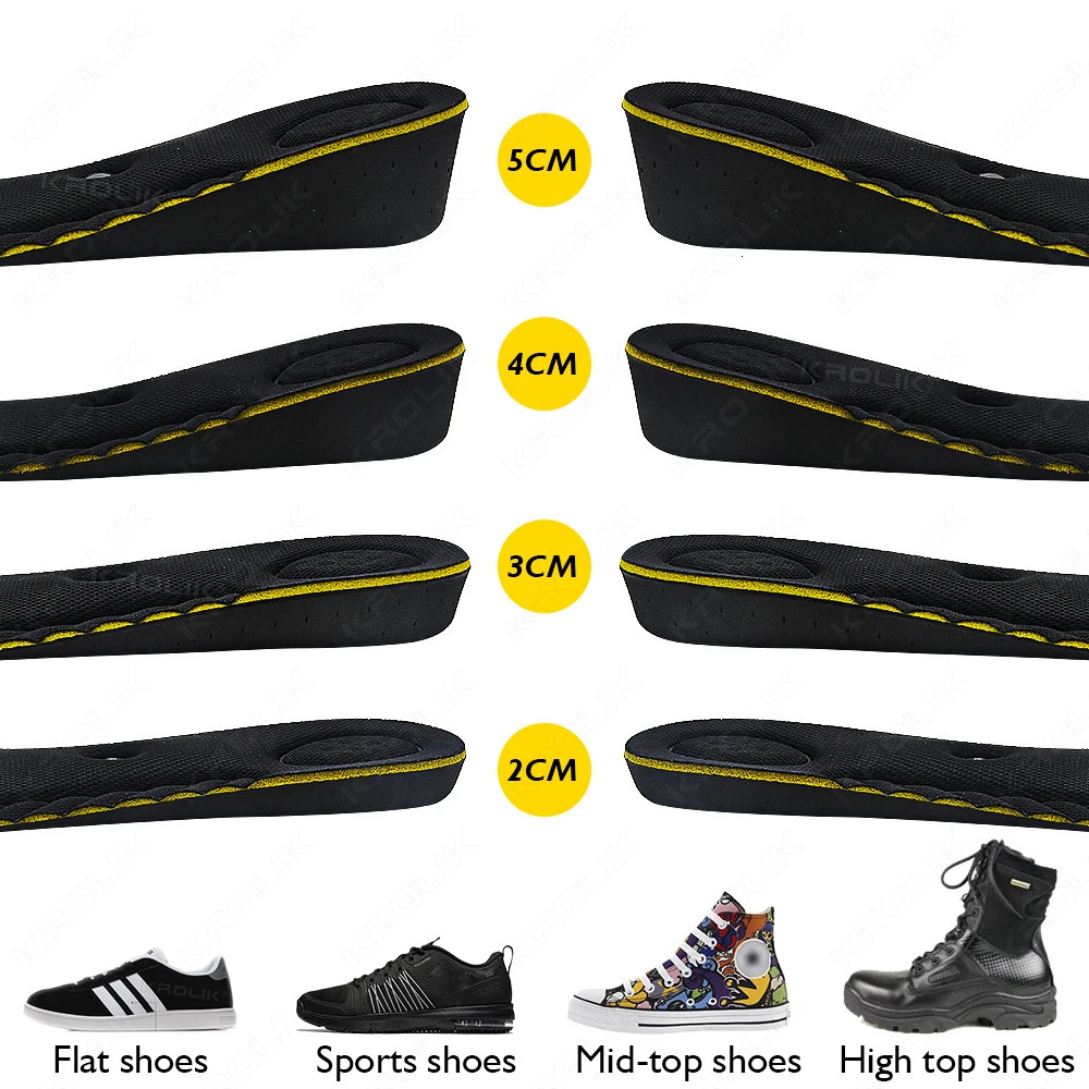 KROLIK EVA Magnet Elevator Insole Invisible Height Increase Insoles 2/3/4/5CM Insert Foot Massage Sports Warm Full Pad Unisex 250528