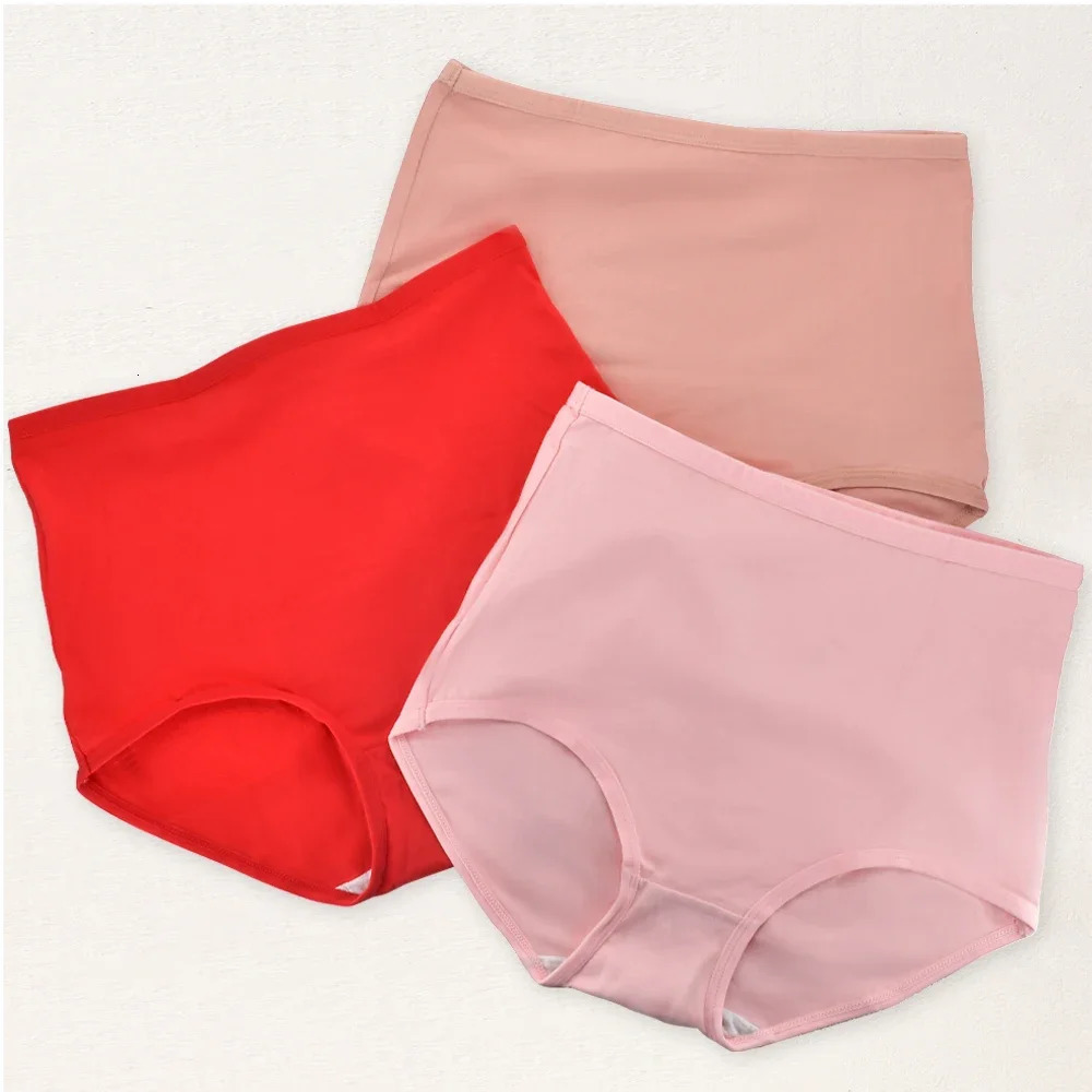Women Cotton High Waist Panties Soft Breathable Briefs Oversize Underwear Plus Size Lingerie Seamless Ladies Panty Underpants 250526