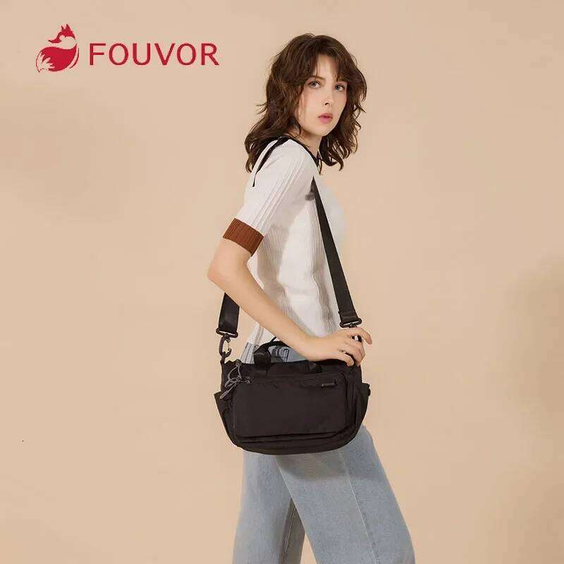 Fouvor Women's Nylon Oxford Waterproof Shoulder Bag Large Fashion Messenger Bag Zipper Lightweight Crossbody Handbag 2802-01