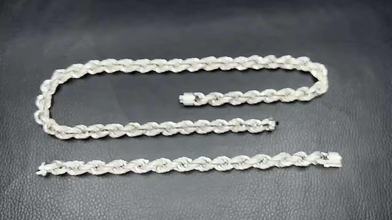 VVS Moissanite Rope Chain Cuban Necklace Women Link Iced Out Tennis Rope Chain S925 Silver Hip Hop Rope Chain for Men