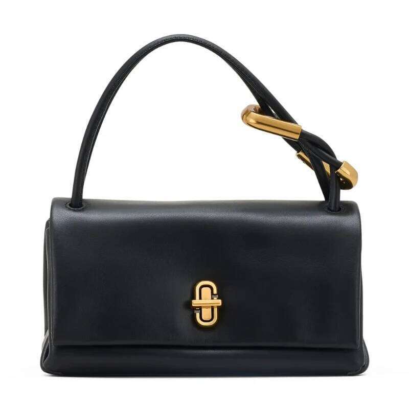 The Mini Dual Bag Women Genuine Leather Designer Handbag High Quality Turn-Clasp Fastening Foldover Top Female Bags