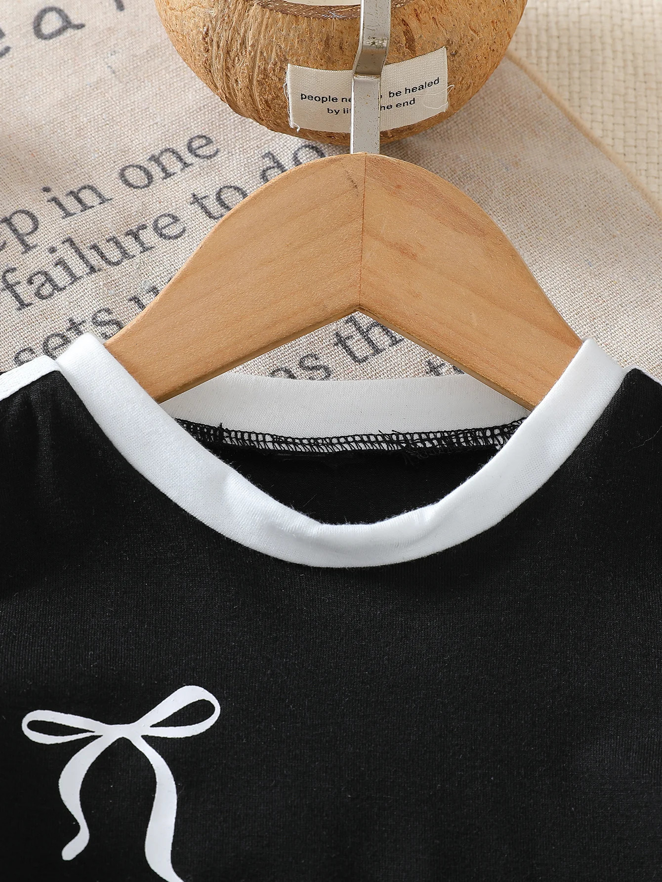 Summer Solid Color Bowknot Short-Sleeved T-Shirt and Solid Color Flared Long Pants Two-Piece Set 250527