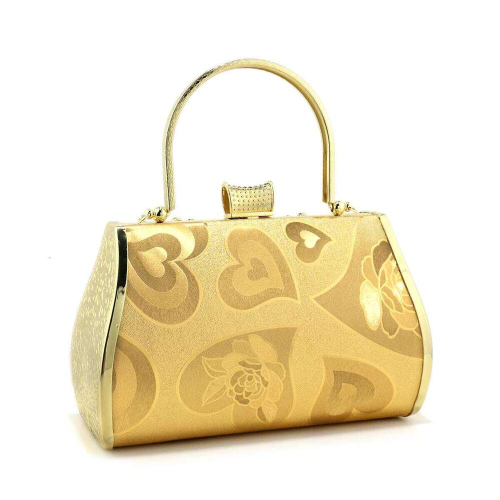 Elegant Sequined Women Evening Bags Flap Fashion Chain Shoulder Clutch Metal Golde Color Handbags