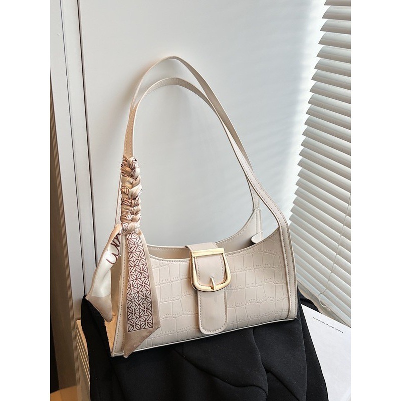 Free Shipping Scarf Retro Versatile Handbag High-end Shopping Bag For Women 2025 Spring Summer New Single Designer Shoulder Underarm Bag Casual Cresce