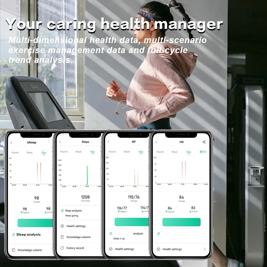 Smart Ring Health Tracker Mens and Womens Health Ring Long Lasting Battery Sleep Ring Black Gold 13# 250526