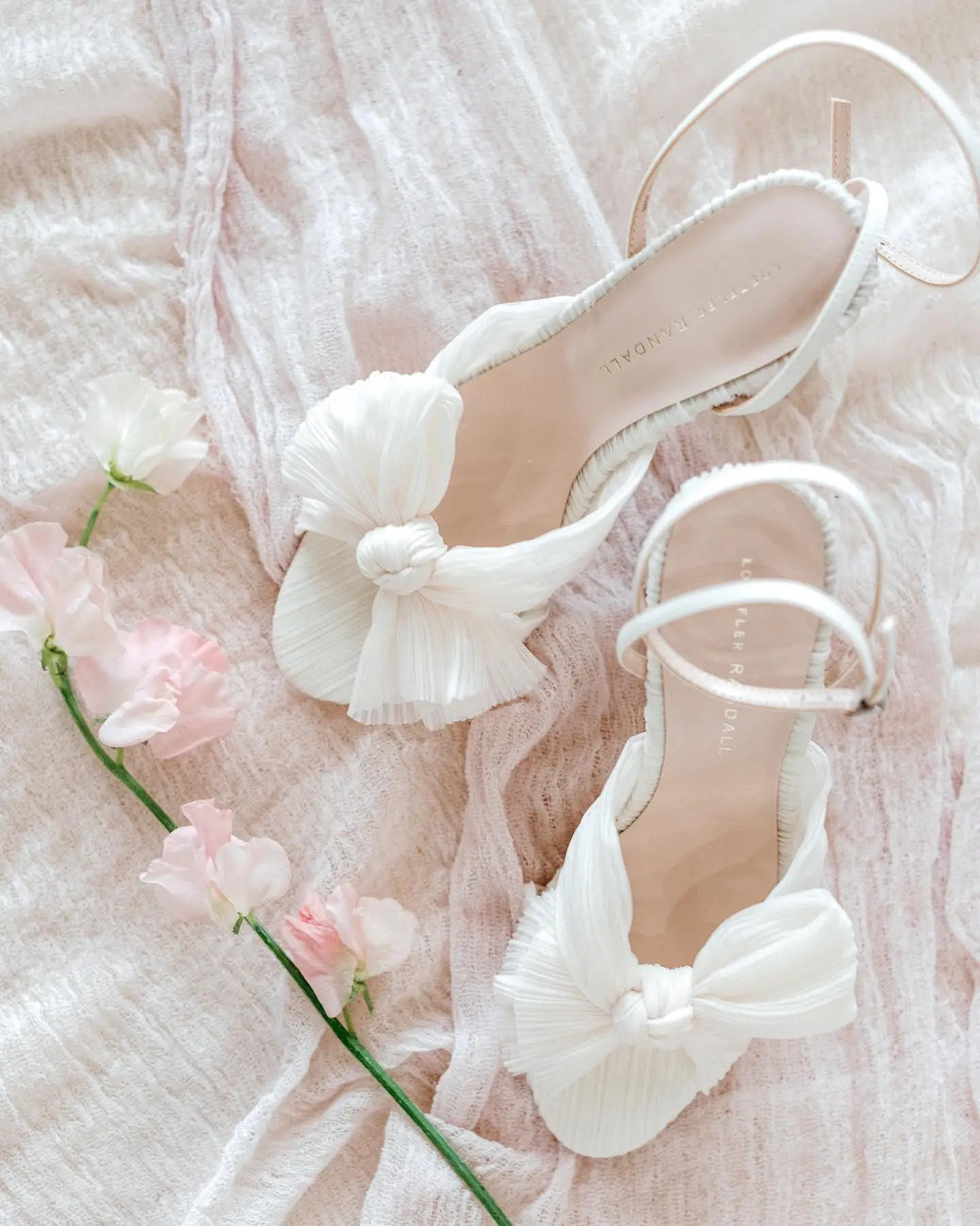 Ankle Strap Sandals For Women Bow Knot Open Toe Wedding Shoes Summer Chunky Heel Elegant Comfy 250528