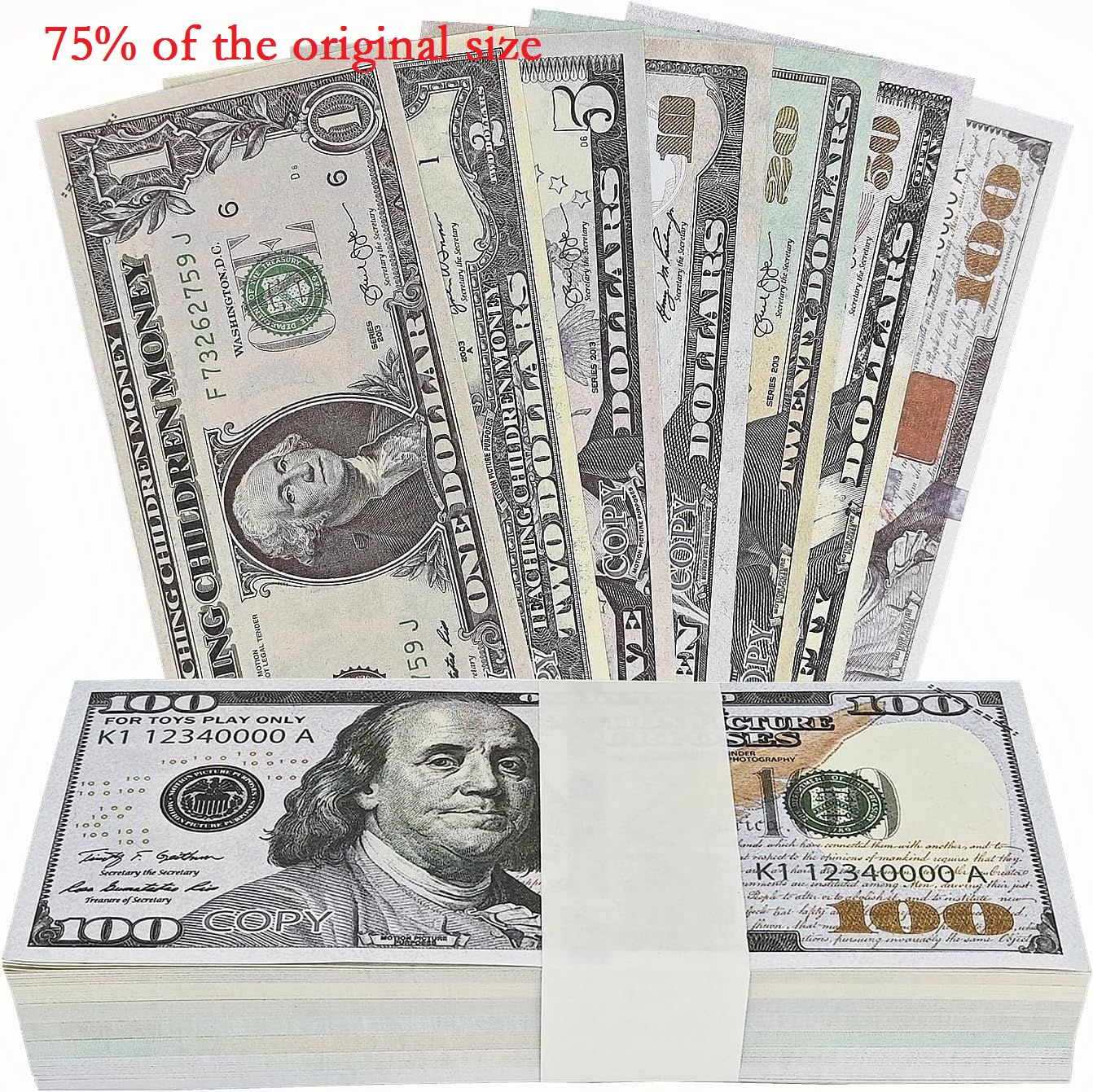 Wholesale Prop Money Copy Toy Euros Party Realistic Fake uk Banknotes Paper Money Pretend Double Sided Movie props