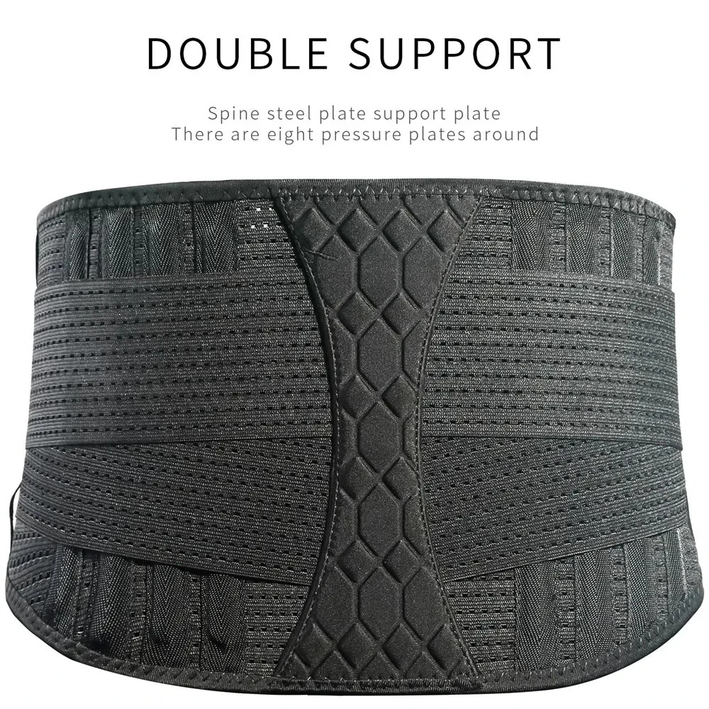 1PC GOUNOD Double Full Back Lumbar Support Belt Waist Orthopedic Corset Spine Decompression Waist Trainer Back Pain Relief 250604
