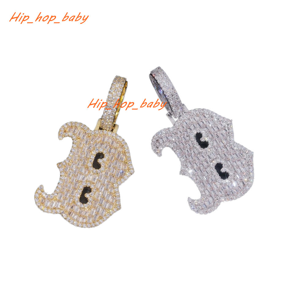 S925 Silver VVS Moissanite Letter Pendant Elegant Necklaces With Dazzling Moissanite Stones