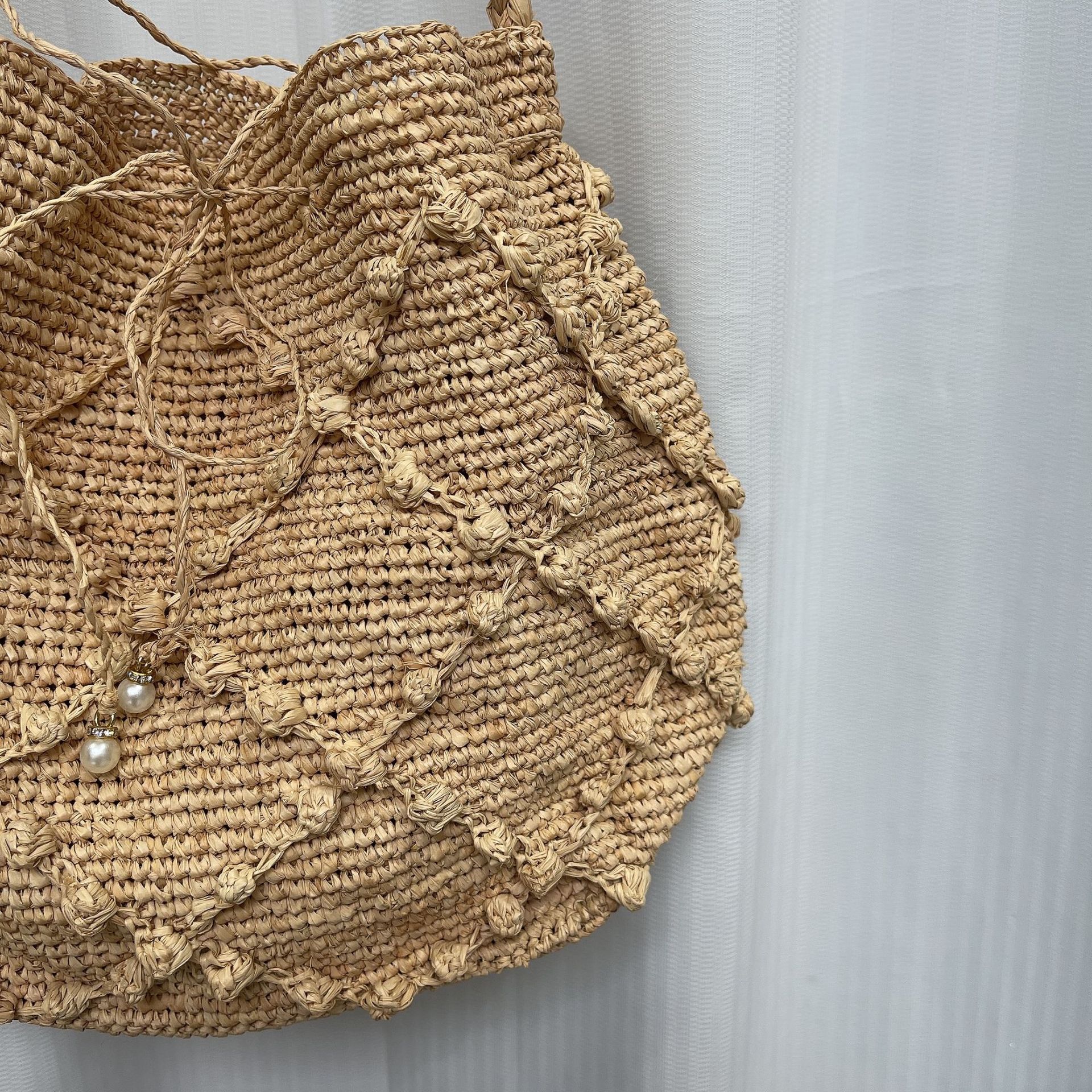 Top Brand High Quality New Style High-Quality Exquisite Crochet Straw Bag Rose Crossbody Bag Vintage Summer Handmade Shoulder Bag New Free Delivery De