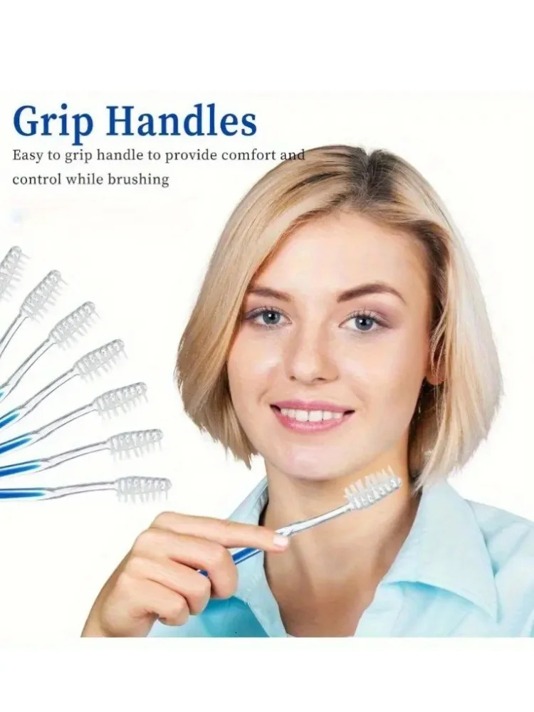 100 Individually Packaged Disposable Travel Toothbrushes Soft Hair Toiletries for Adults Camping el Guests Blue 250528