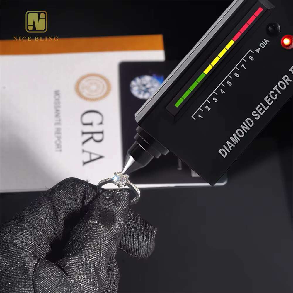 Fashion Classical Round Shaped Eternity Trendy Moissanite Wedding Ring 6 Claws Round Brilliant Cut Moissanite Engagement Ring