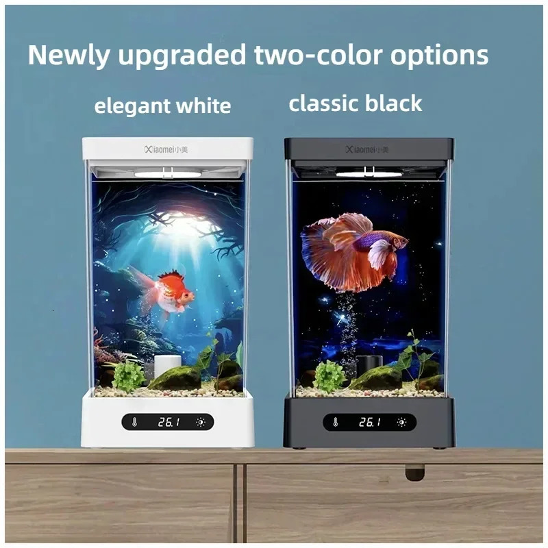 Smart betta dedicated fish tank desktop mini small ecological self-circulating desk aquarium fish tank 250530