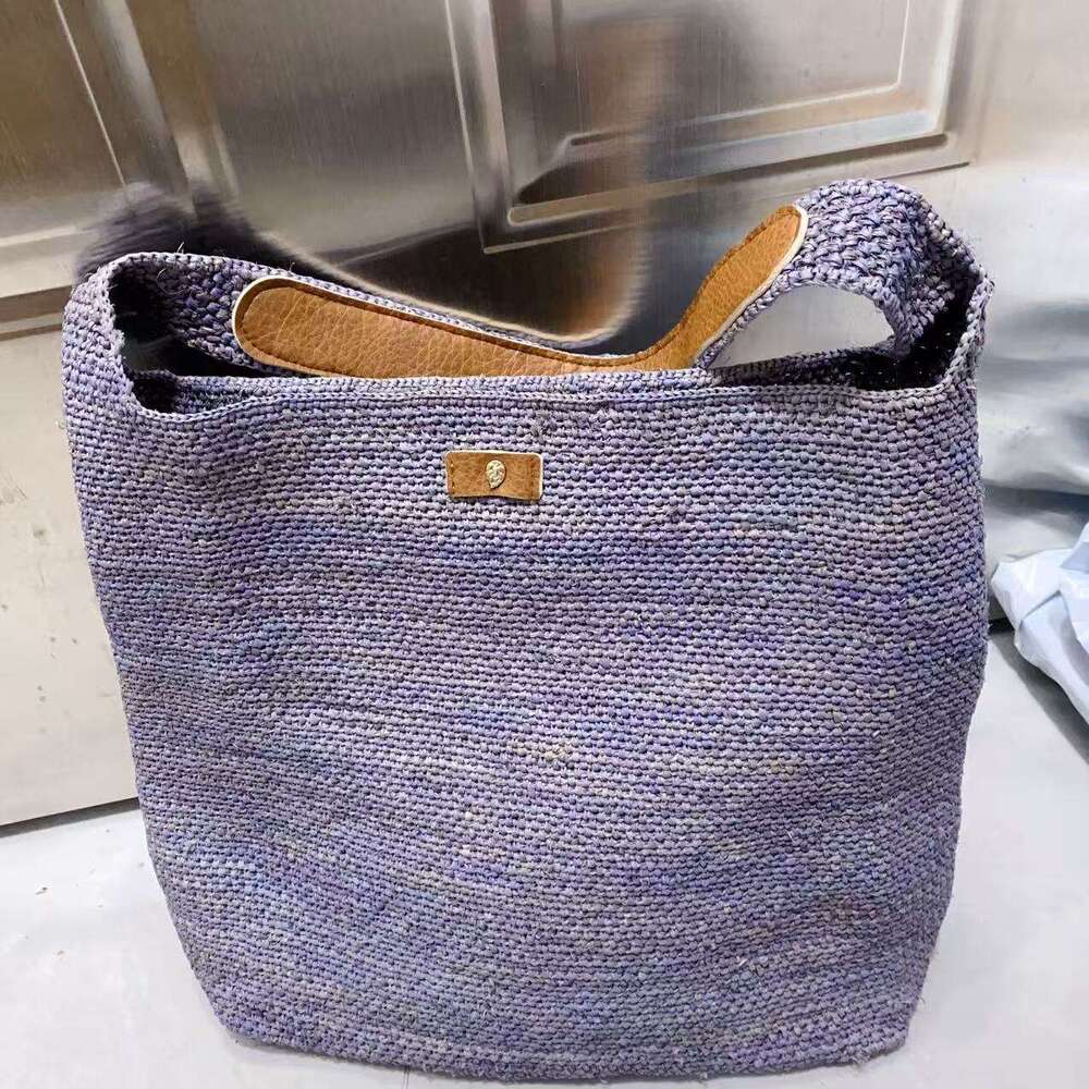 Straw Beach Tote Korean Style INS Vacation Raffia Woven Straw Handbag Shoulder French Casual Beach Bag Crossbody Bag