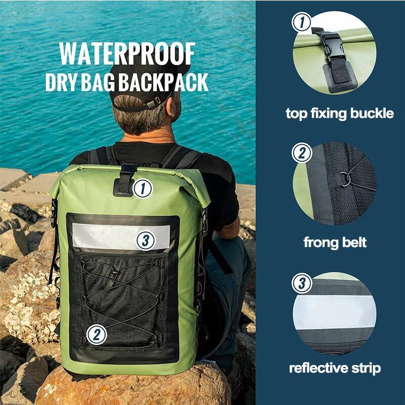 Swimming Kayak Dry Backpack for Women Men Waterproof Shoulder Trekking Drifting Rafting Surfing Boating PVC Camping Bag 35L