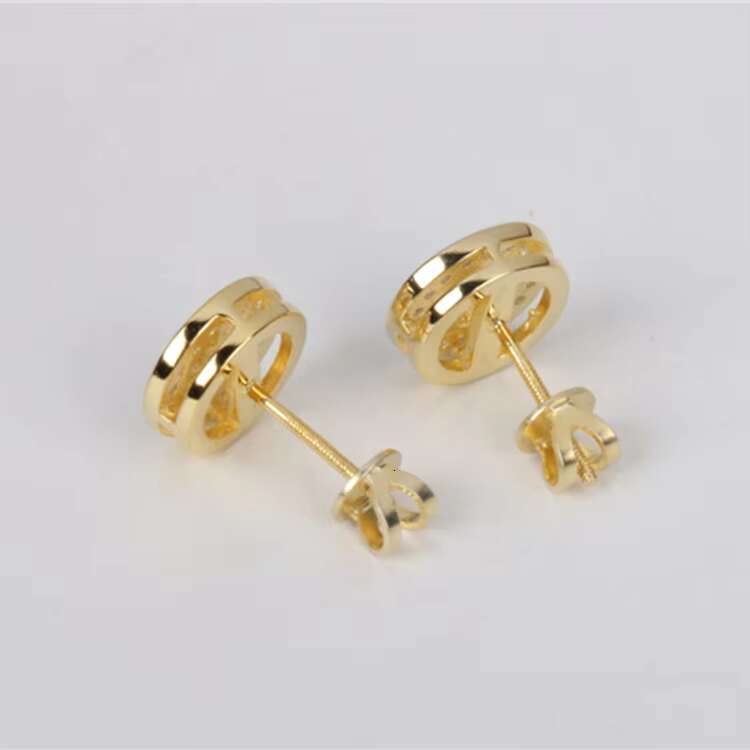 Full Iced Out VVS Moissanite Earrings 18k Gold Plated Fine Jewelry S925 Silver Men Women Hip Hop Moissanite Stud Earrings