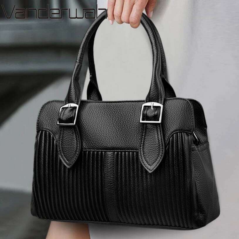 Designer Luxury 3 Layers Large Capacity Tote Bag Top Quality Soft Pu Leather Handbags Women Designer Crossbody Hand Bags 2025
