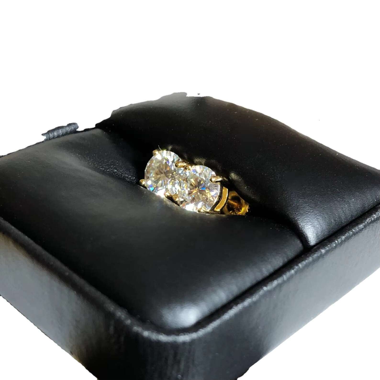 HOYA Luxury 925 Silver 14K Gold Plated VVS Moissanite Spiral Stud Earrings Hot Selling for Women and Girls