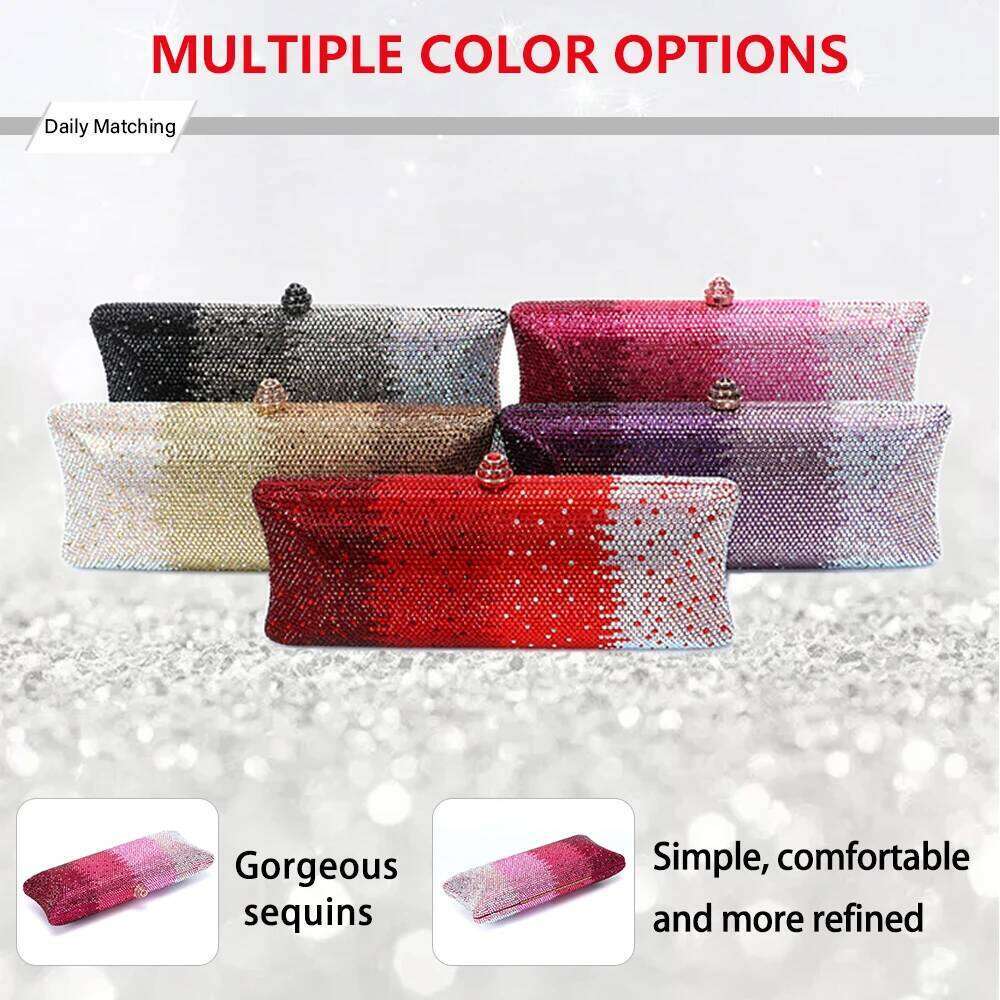 New Brand Ladies Fashion Clutch Wedding Party Dinner Christmas Gift Dia Handbag Banquet Crossbody Bag