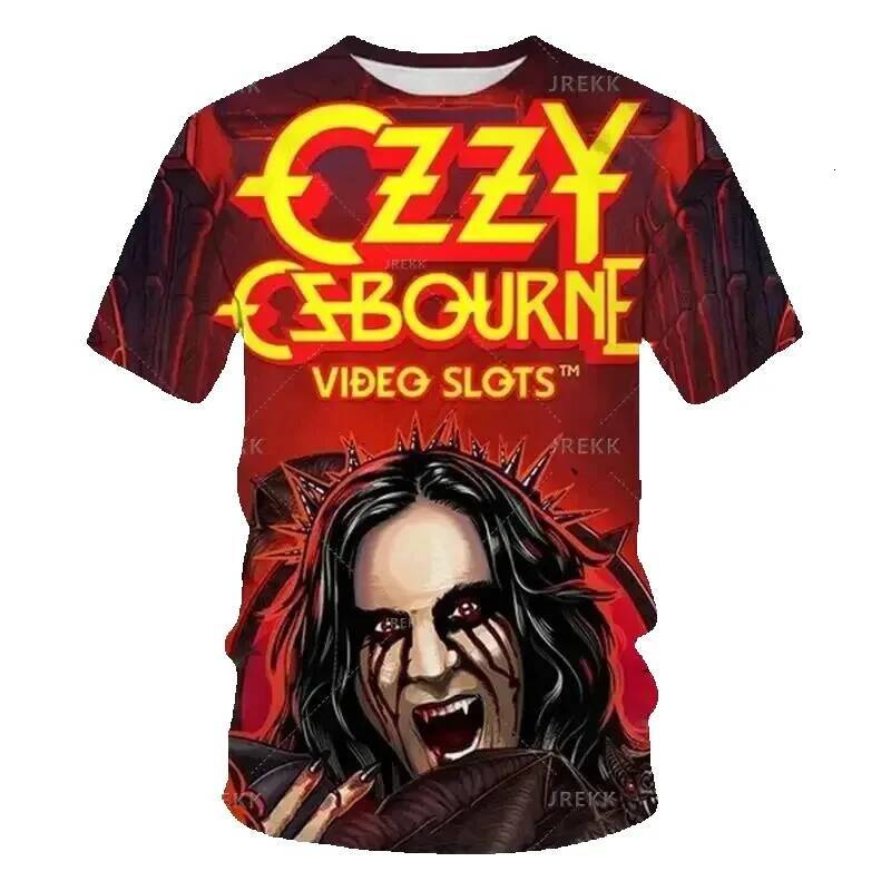 Ozzy Osbourne Punk Rock Band Print T-Shirt, Fashion Creative Rapper Clothing, 3D T-Shirt for Men and Boys