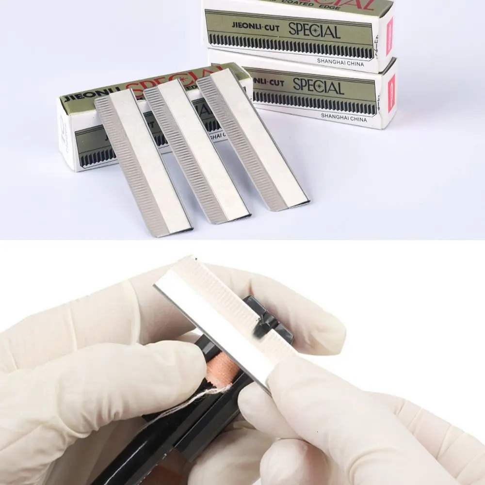 Eyebrow Trimmer Razor Blade 100pcs Stainless Steel Microblading eyebrow Knife for Permanent Makeup Brow Tattoo Beauty Tool 250516