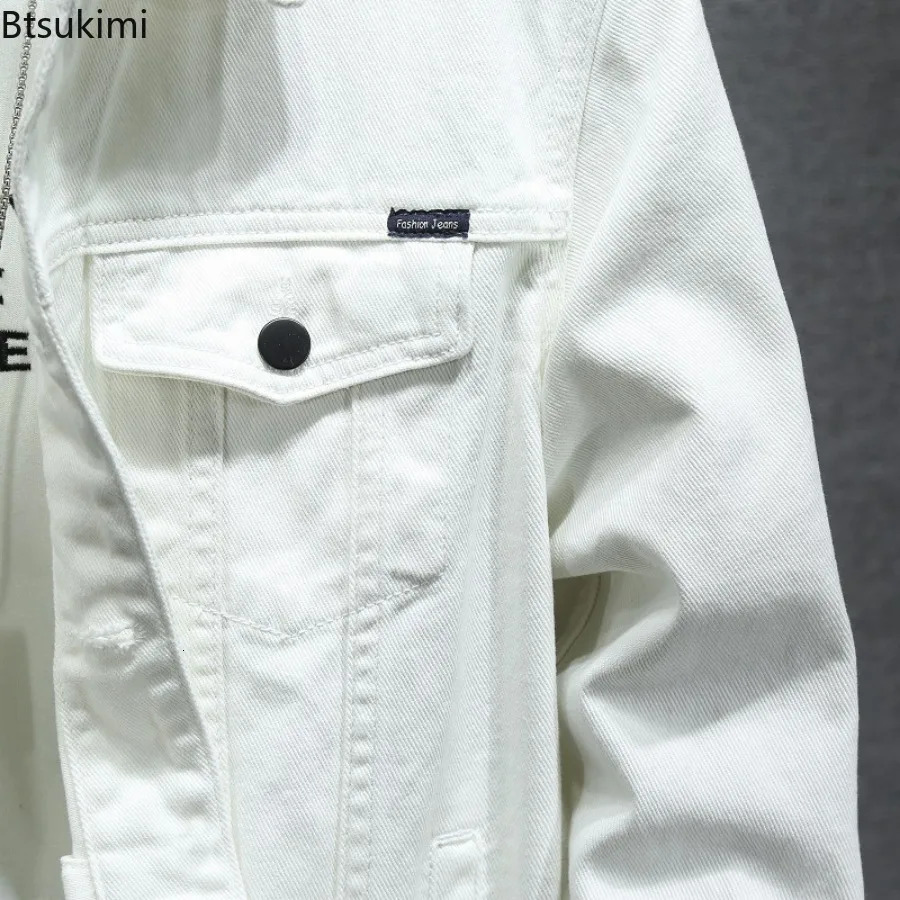 2025 Mens Cargo Denim Jacket Trend Streetwear Couple Cotton Casual Outerwear High Quality Versatile Cowboy Coats Oversized 250530