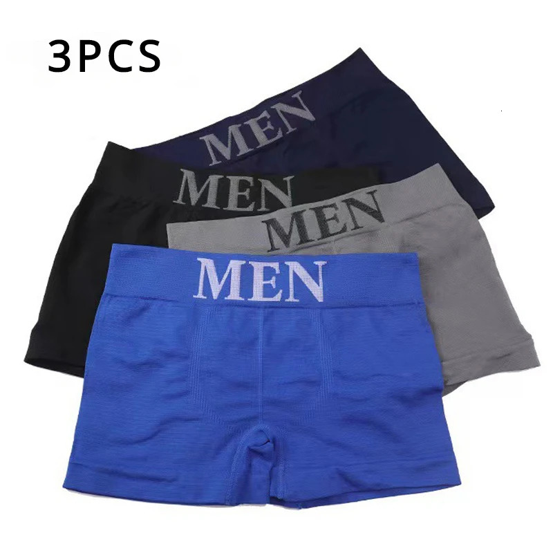 3Pcs/Lot Mens Panties Seamless Underwear Boxers Breathable Man Briefs Underpants Comfortable Male Shorts Solid Underwear 250530