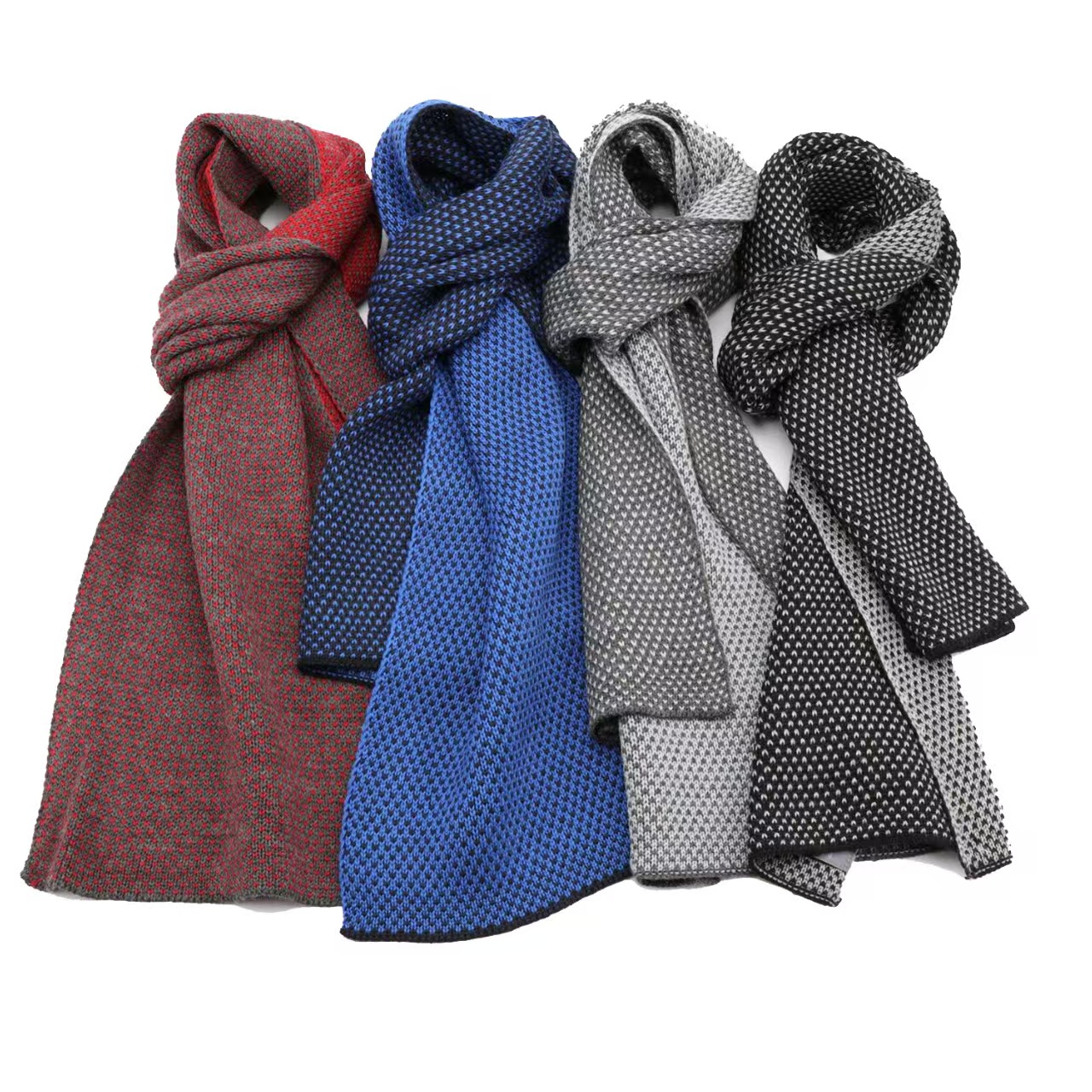 T861 knitted wool scarf winter warm leisure high-end scarf wool acrylic blended knitted scarf