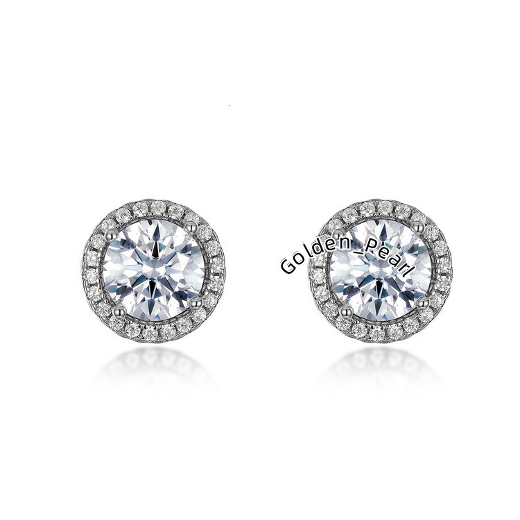Wholesale Priced 1CT GRA Moissanite Diamond Jewelry Hypoallergenic 925 Silver Round Stud Earrings Fine Jewelry