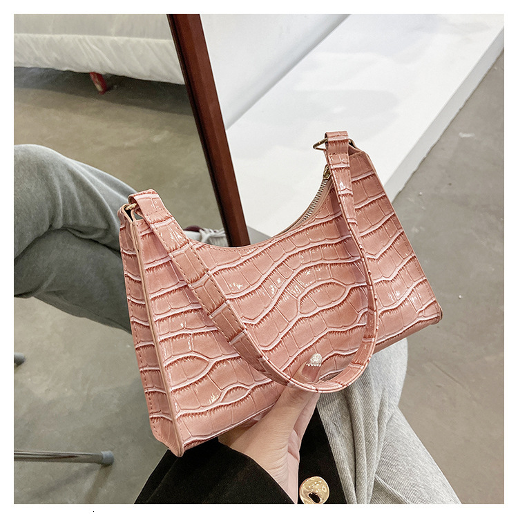 New Style Underarm Small Square Bag for Women Summer New Trendy Fashion Popular Texture Stone Pattern Shoulder Bag Wholesale New Free Delivery Designe