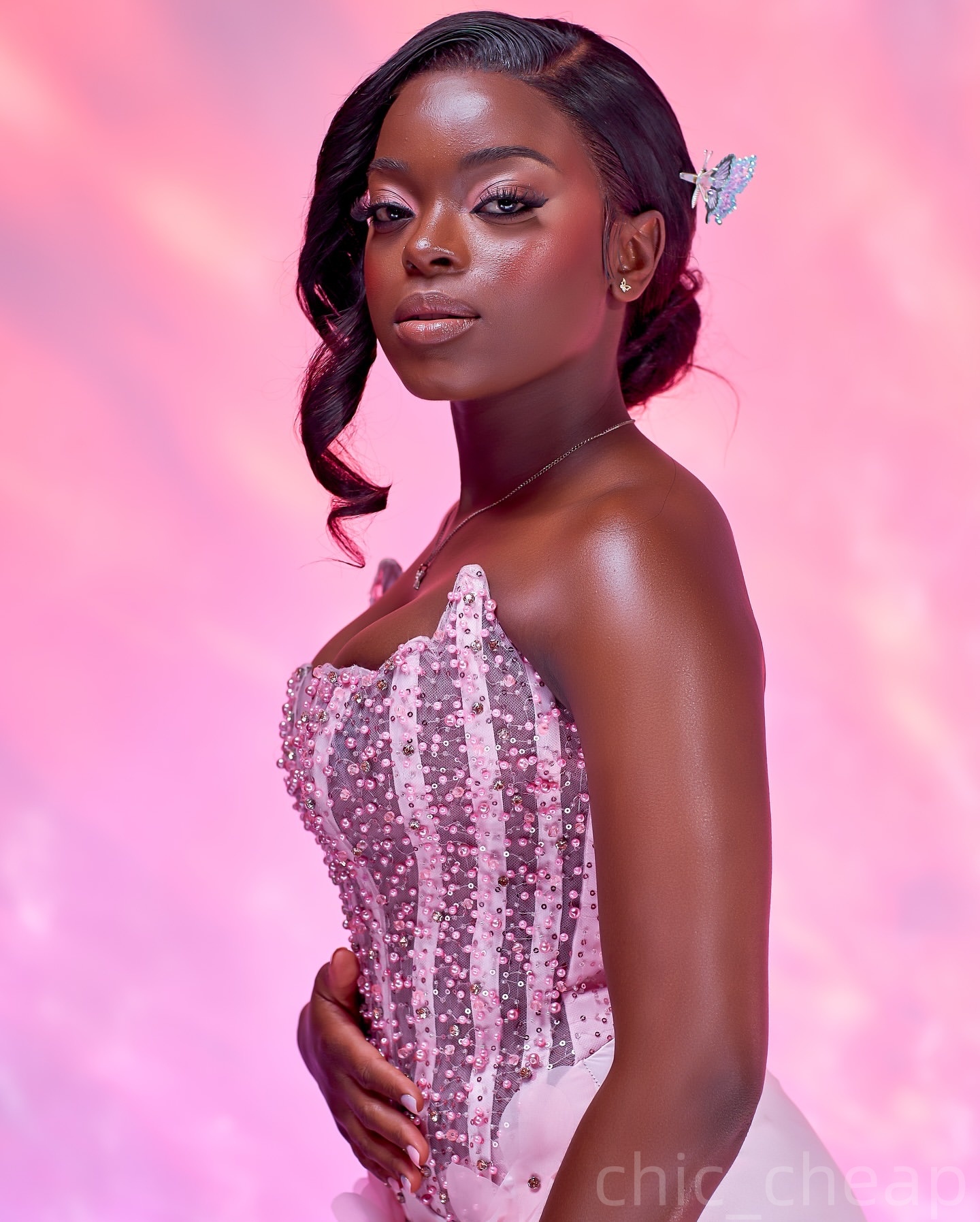 Mermaid Pink Prom Dresses 2025 Beaded Crystals Flowers Satin Evening Formal Party Second Birthday Engagement Gowns Plus Size Dress For Special Occasio