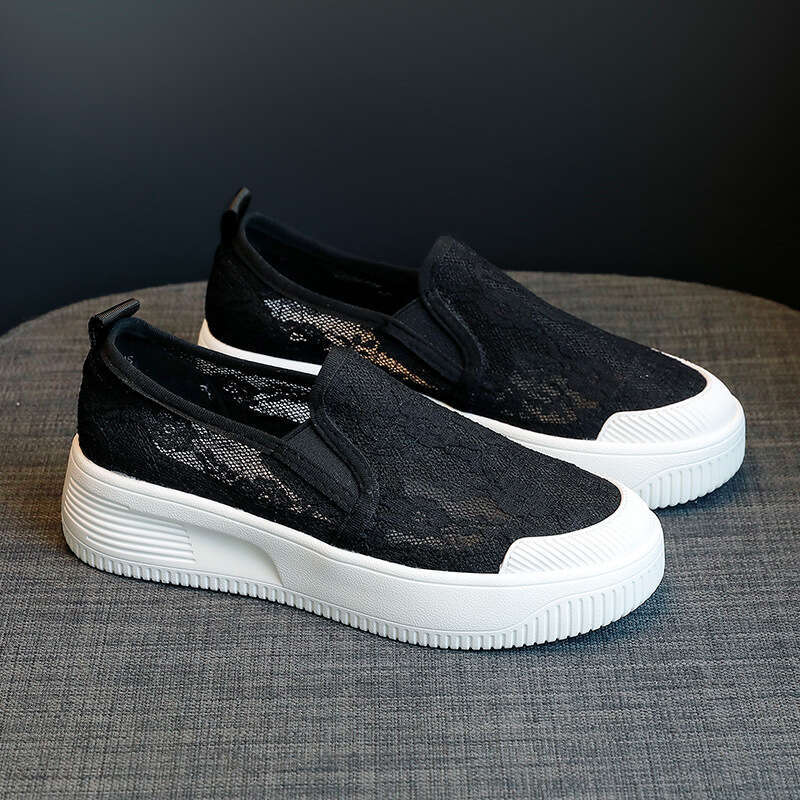 New Plus Size Women's Small Fragrance Style Fisherman Summer Mesh Slip-On Lazy Flat Pregnant Women Shoes