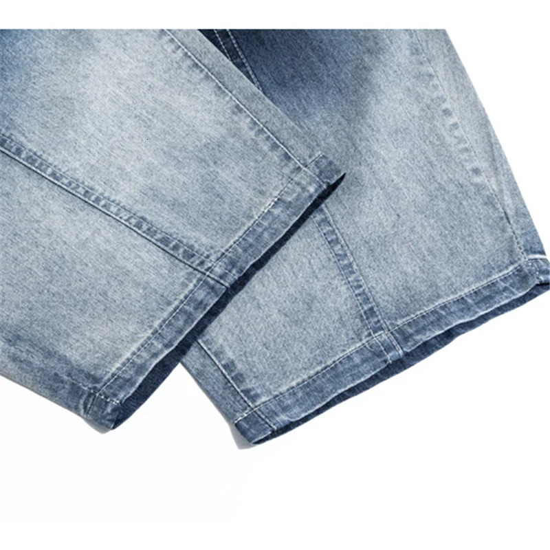 Children Stylish Summer Jeans for Tweens Boy Fashion Loose Fit Denim Pants Kids Teenager Gradient Blue Baggy Jeans Trousers 250527