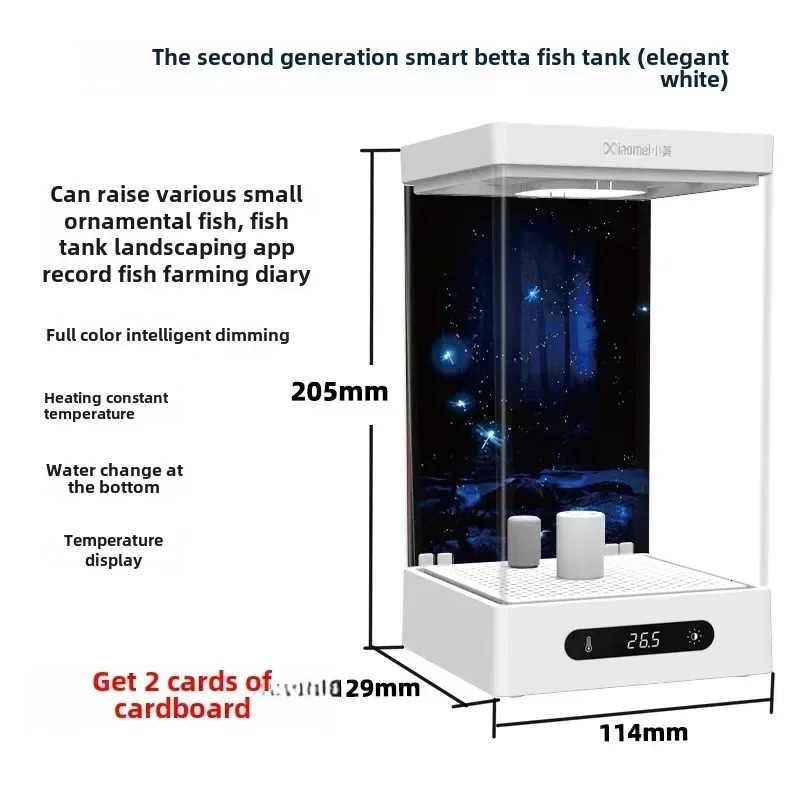 Smart betta dedicated fish tank desktop mini small ecological self-circulating desk aquarium fish tank 250530