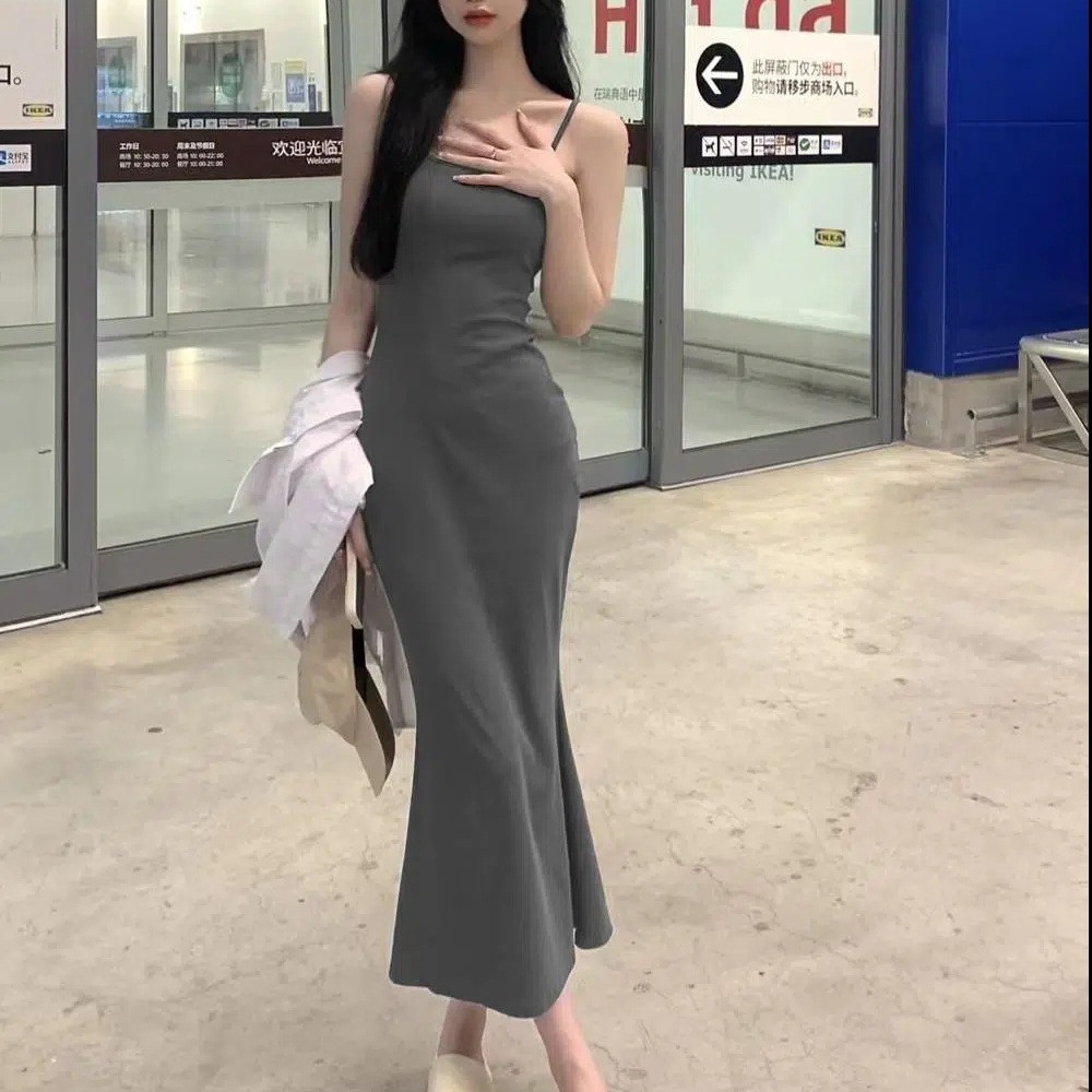 A723 suspender women's summer bottoming skirt tight hip skirt