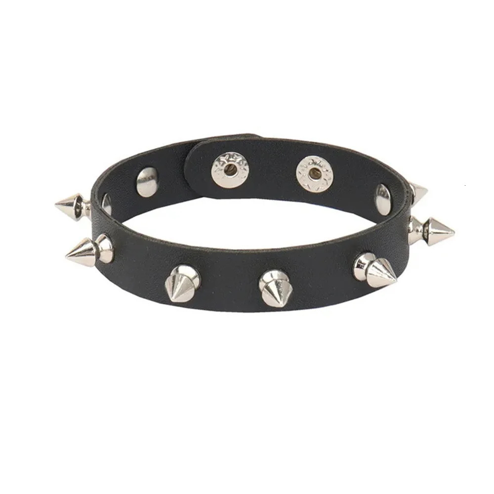 Punk Rock Studded Bracelet Set Spiked Leather Cuff Bracelet for Men Women 80s Wristband Emo Bracelet Adjustable 250528
