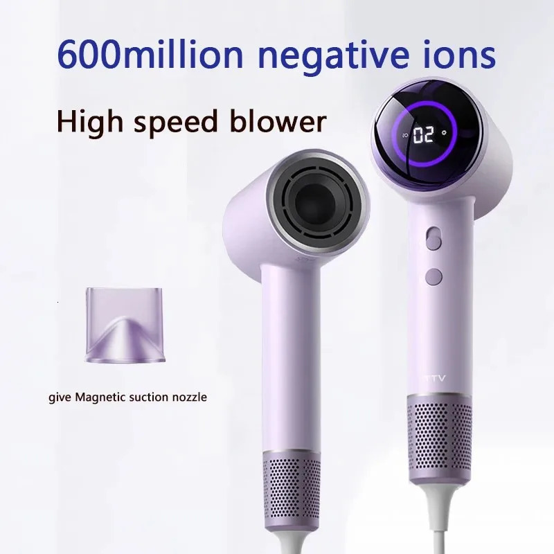 Hairdryer high speed hair anion dryer Hair LED display with nozzle 110V 220V 1600W power 250516