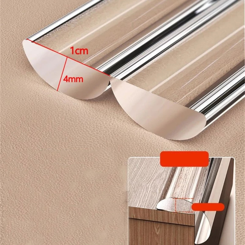 1/2M Table Edge Guard Furniture Corner Protector Strip Self Adhesive Transparent Kids Collision Proof Soft Bumper Baby Safety 250530