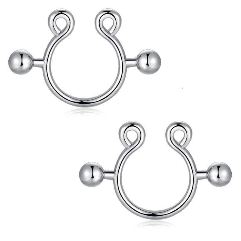 2 pcs and Comfortable 14G Stainless Steel Nipple Rings - Perfect for Enhancing Your Look and Adding a Touch of Sexiness 250526