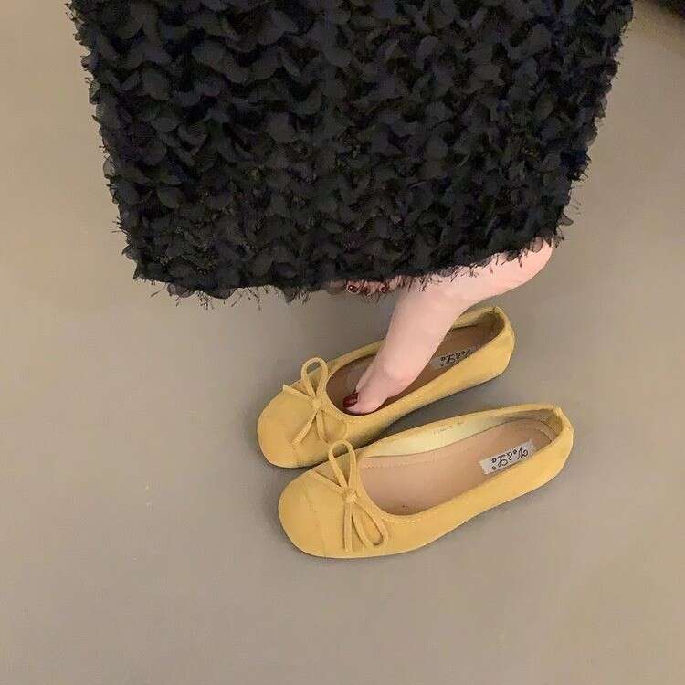 Gentle Ballet Flats French Candy Soft Sole Silver New Chinese Style Red Single Autumn Small Fragrance Women's Shoes