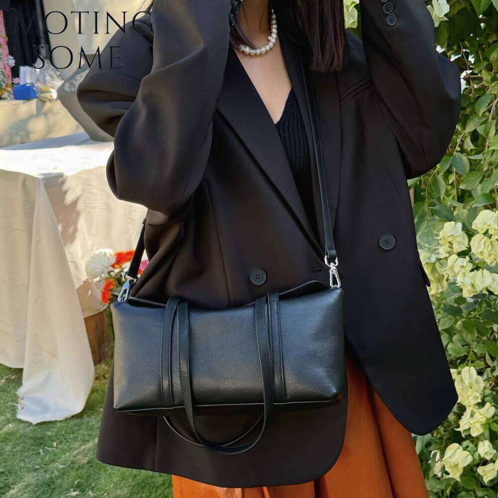 Motingsome Satchel Women Handbag And Purses Genuine Leather Cowhide Large Daily Tote Lady Shoulder Hobos Bags 2025 New