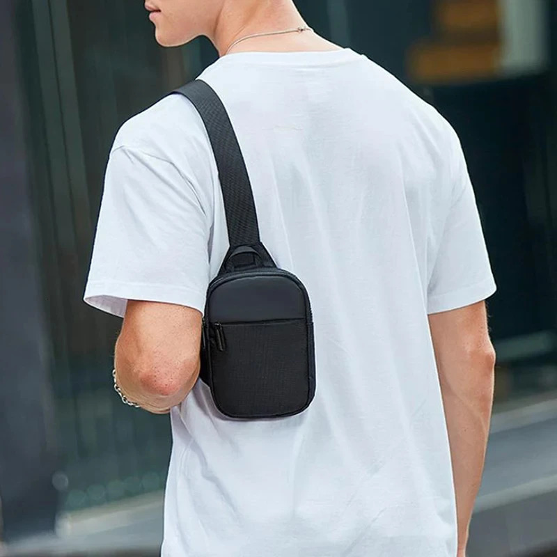 Mini Chest Bag for Men Women Casual Sling Shoulder Crossbody Pack Nylon Waterproof for Outdoor Running Cycling Travel Phone Bags 250528