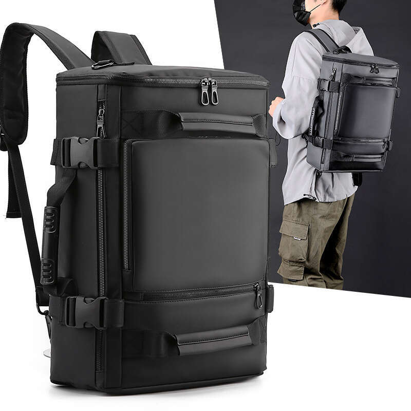 New Men's Business Large Capacity Laptop Multifunctional Shoulder Crossbody Bag Handheld Travel Backpack