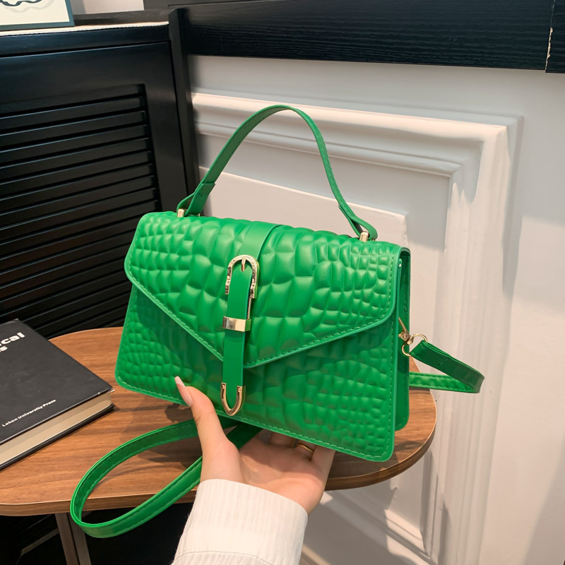 Free shipping Fashion Embossed Crocodile Pattern Handbag for shopping bag Women Summer designer New Small Square Bag Casual Simple Shoulder Crossbody 