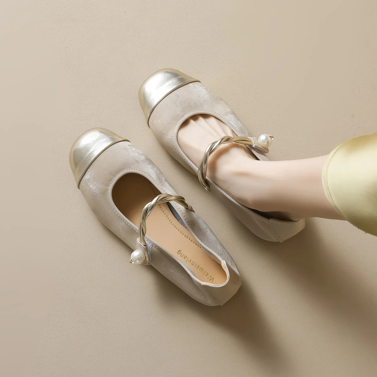 Womens Round Toe Flat Shoes - Casual Fashion Spring/Autumn Office Work Pumps Slip-On Comfort Ladies Flats Arrival 250528