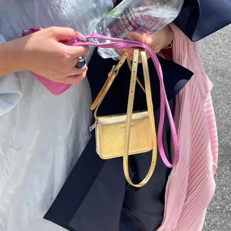 designer Cross-border Card Holder Korean Style Mini Crossbody Bag Fashion Wallet High-end Red Simple Crossbody Small Bag New Waist Bag