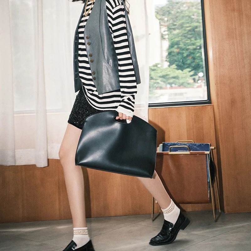 designer Ins Style Niche High-end Laptop Handbag Elegant Thin Handheld Office Commuter Briefcase Women's Bag