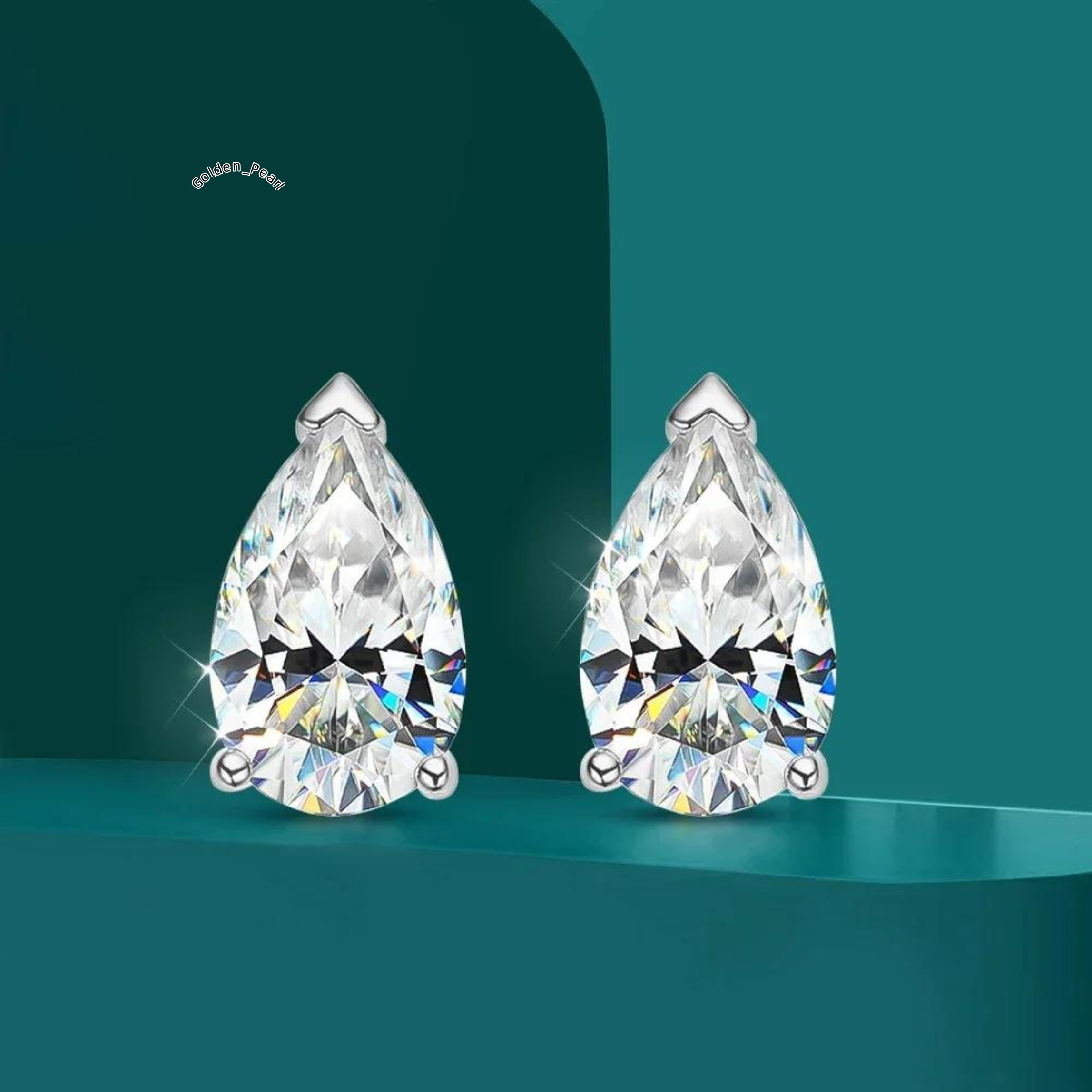 Pear 5*8 Simulate Moissanite Gemstone Ear Studs White Gold 100% 925 Sterling Silver Earrings Fine Jewelry Wholesale